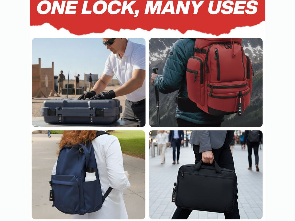 TSA-Approved 3-Digit Combination Zipper Luggage Lock